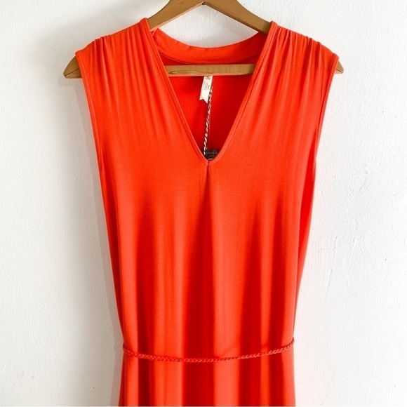 NWT Matilda Jane Women’s Orange V-Neck Sleeveless Maxi Dress Sz M - Picture 4 of 9